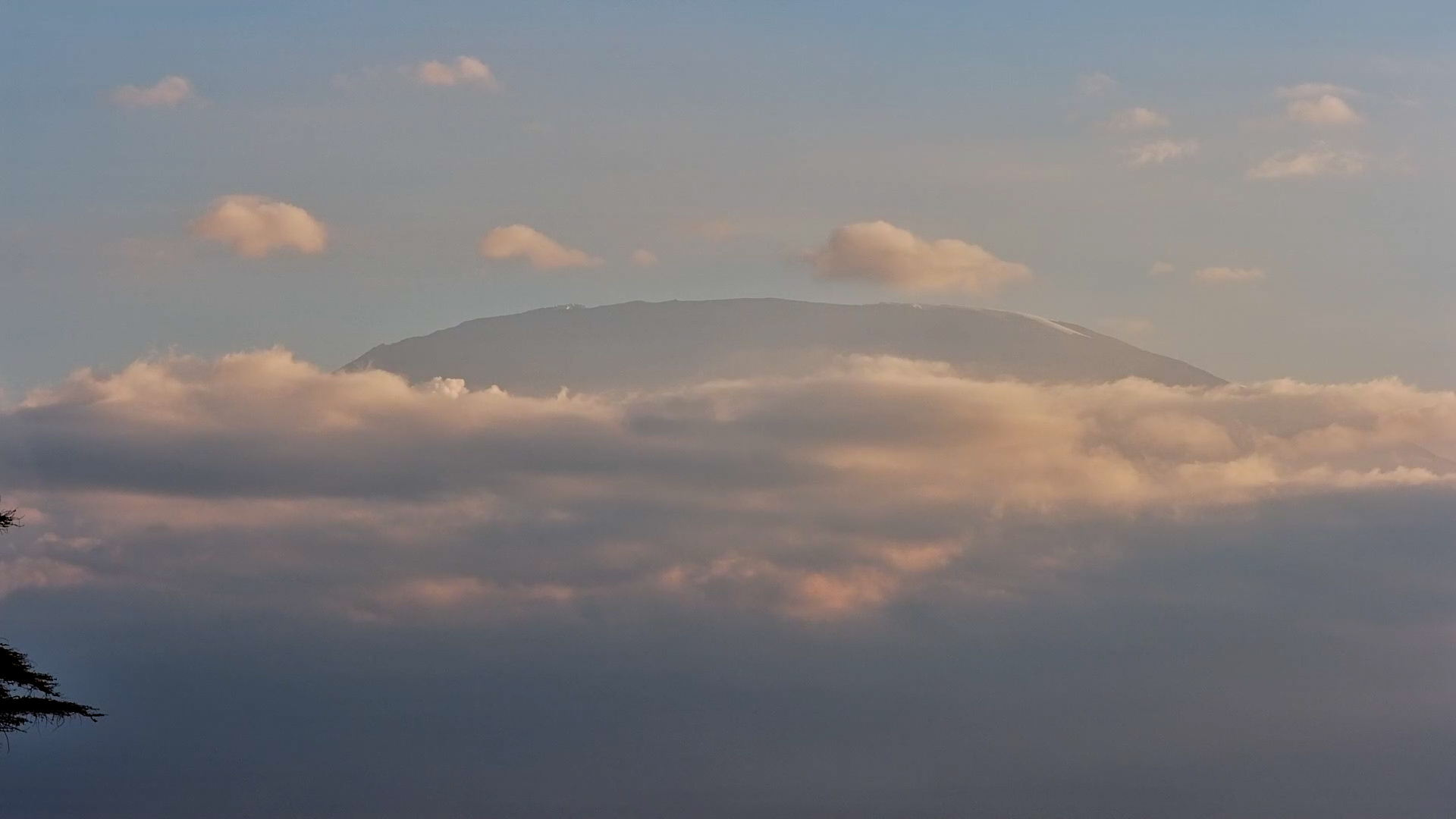 Kilimanjaro Disappears Behind the Clouds