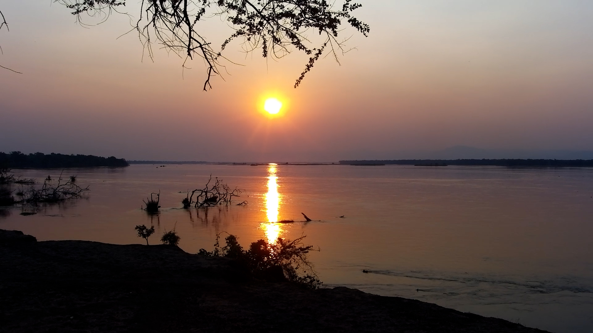 Breath-taking Sunset Over the Zambezi River