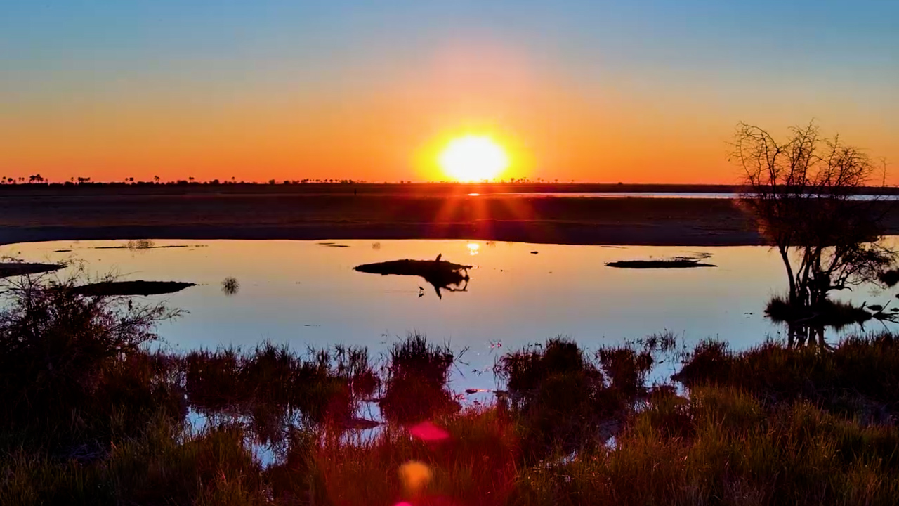 Watch the Sun Disappear Over Botswana