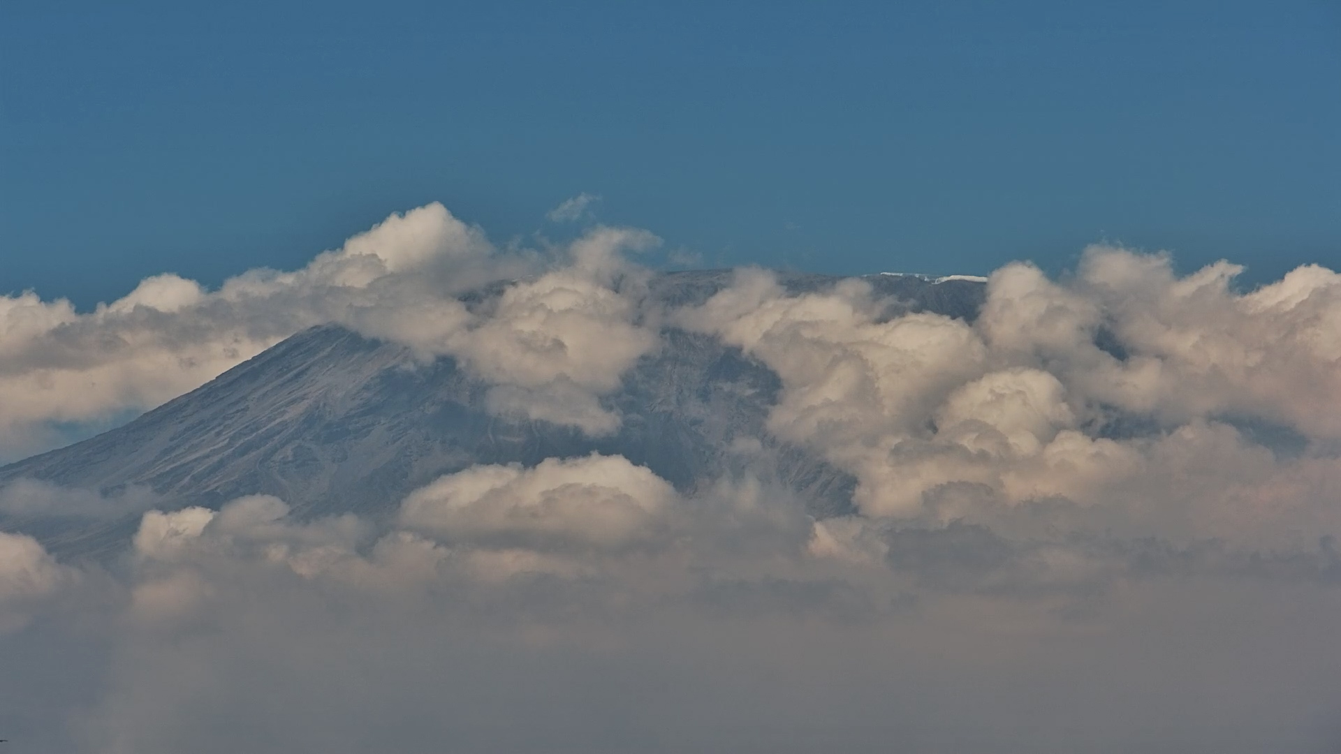 Kilimanjaro Playing Hide-and-Seek With the Clouds!