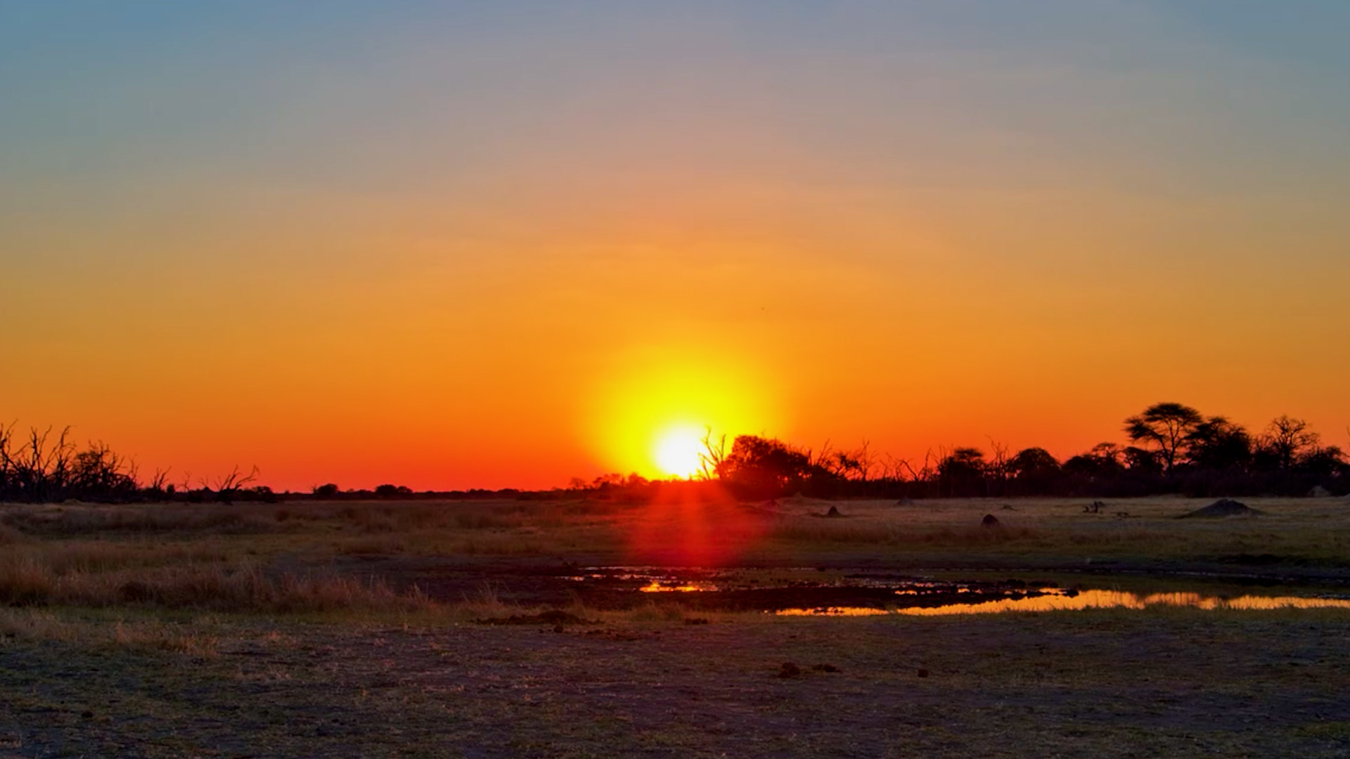 An African Sunset in Timelapse at The Hide