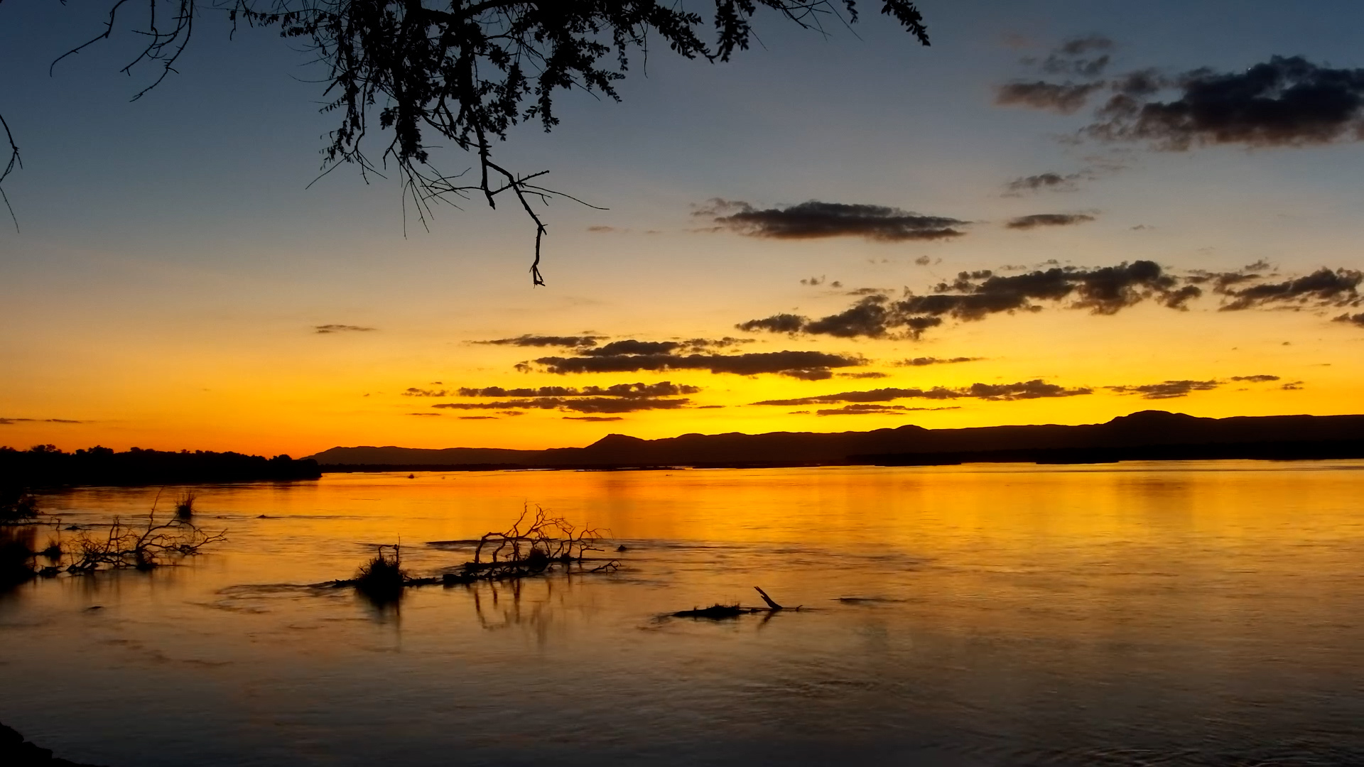 Sunset Turns the Sky to Gold & Orange