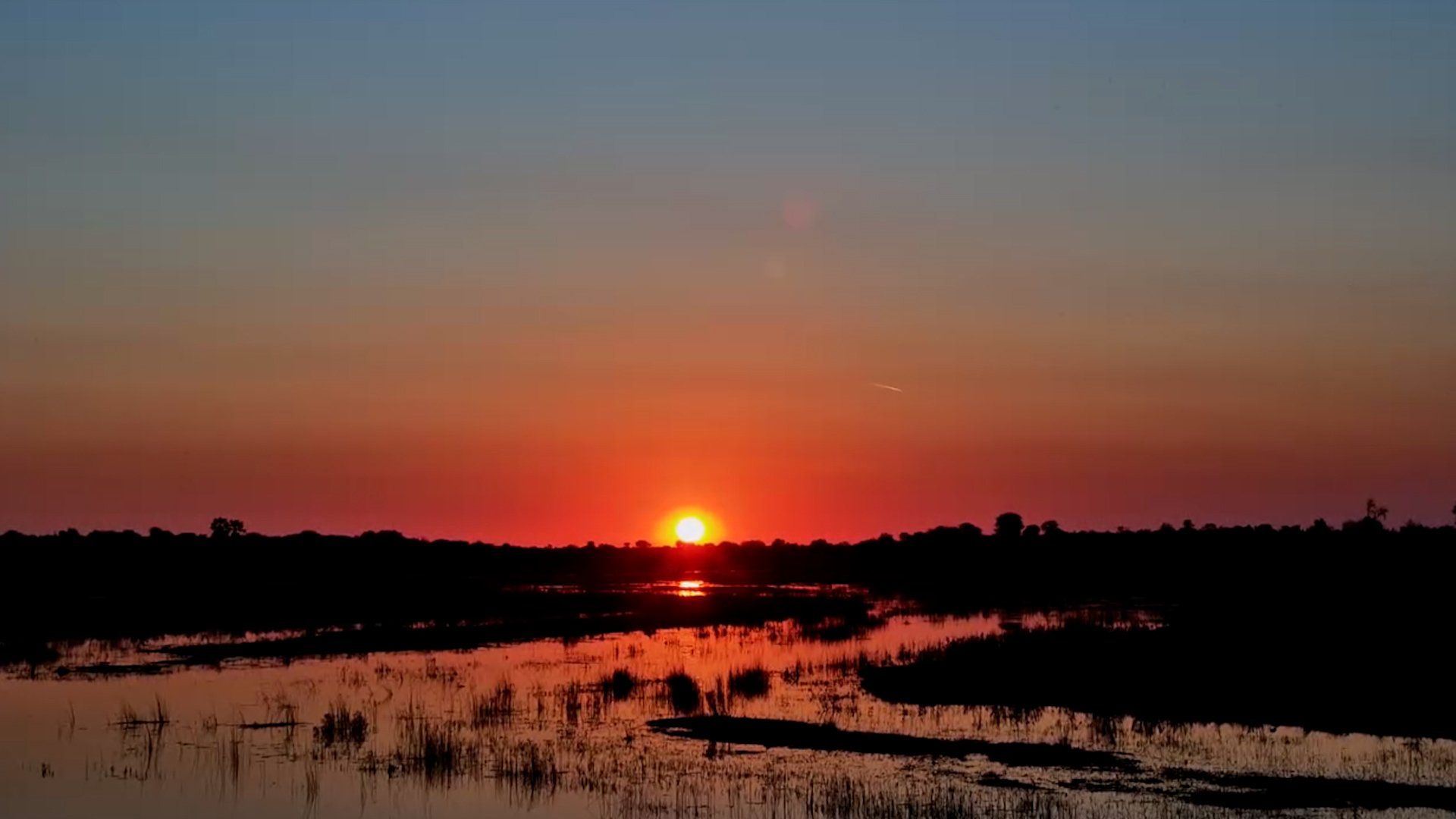 Sunset Falls Over the Boteti River