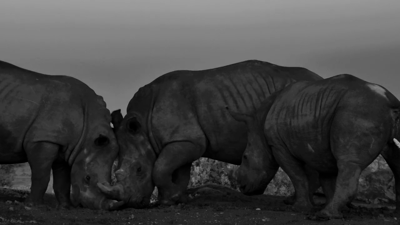 Rhinos Test Their Strength in an Evening Spar!