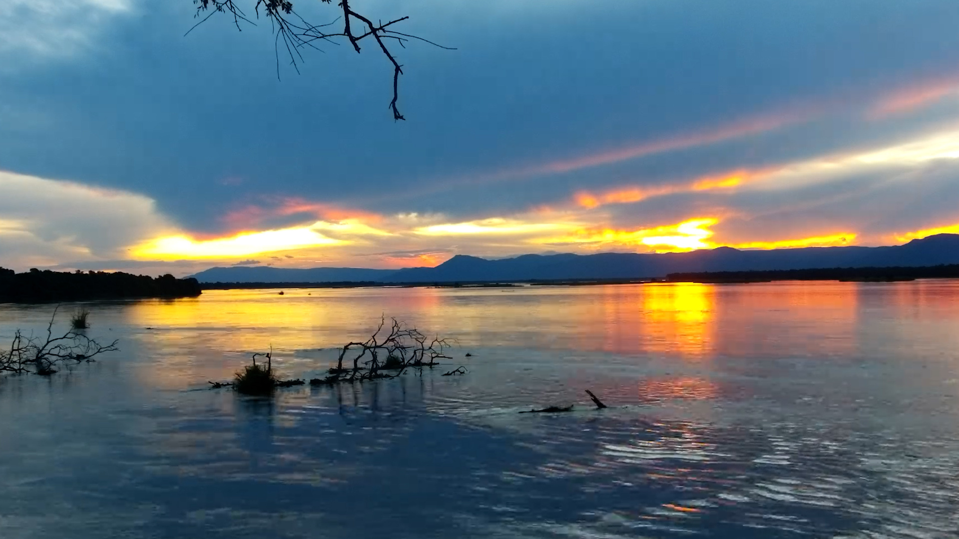 Sunset Over the Might Zambezi