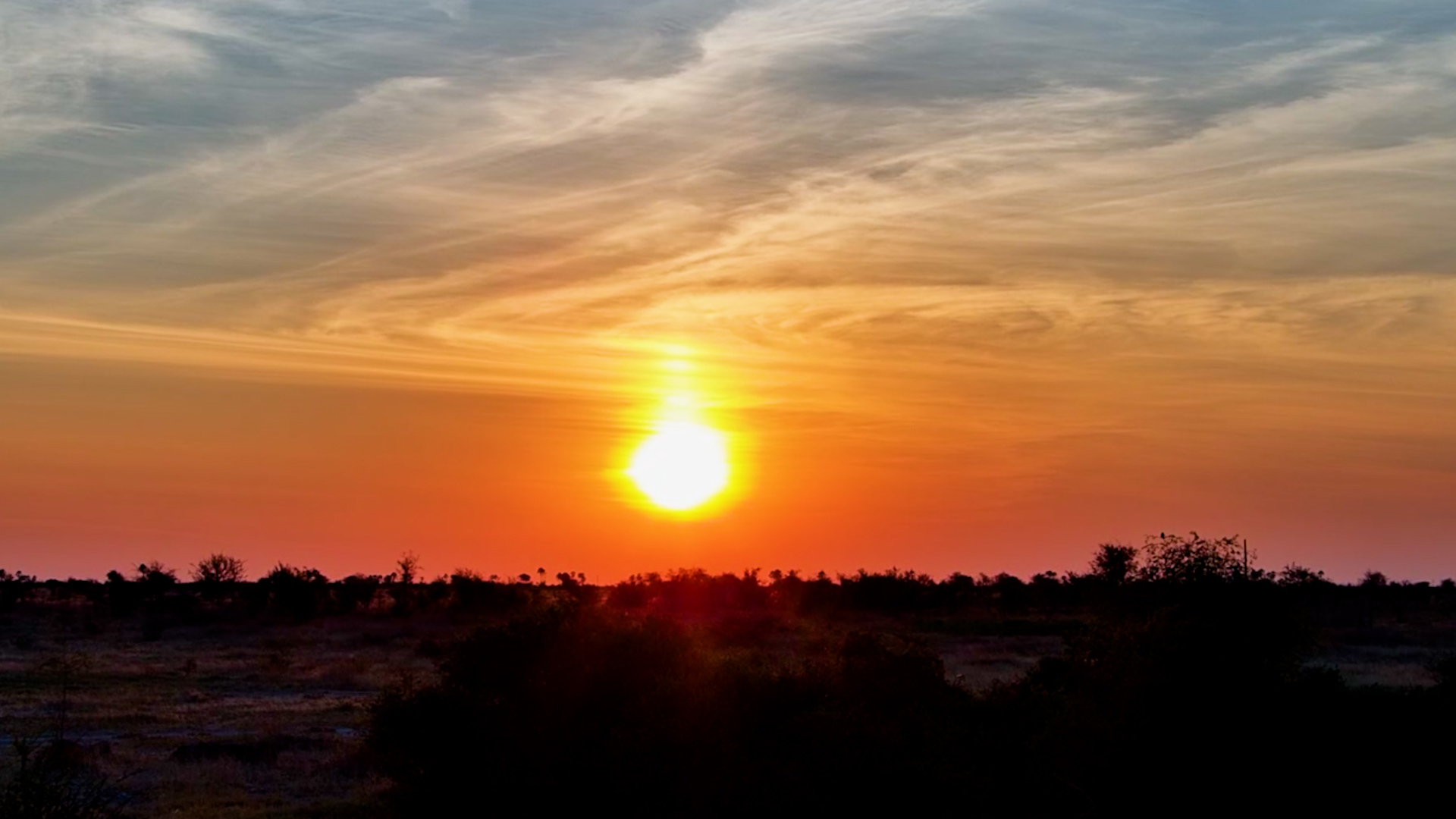 The Sun Sets Over the Kalahari Salt Pan