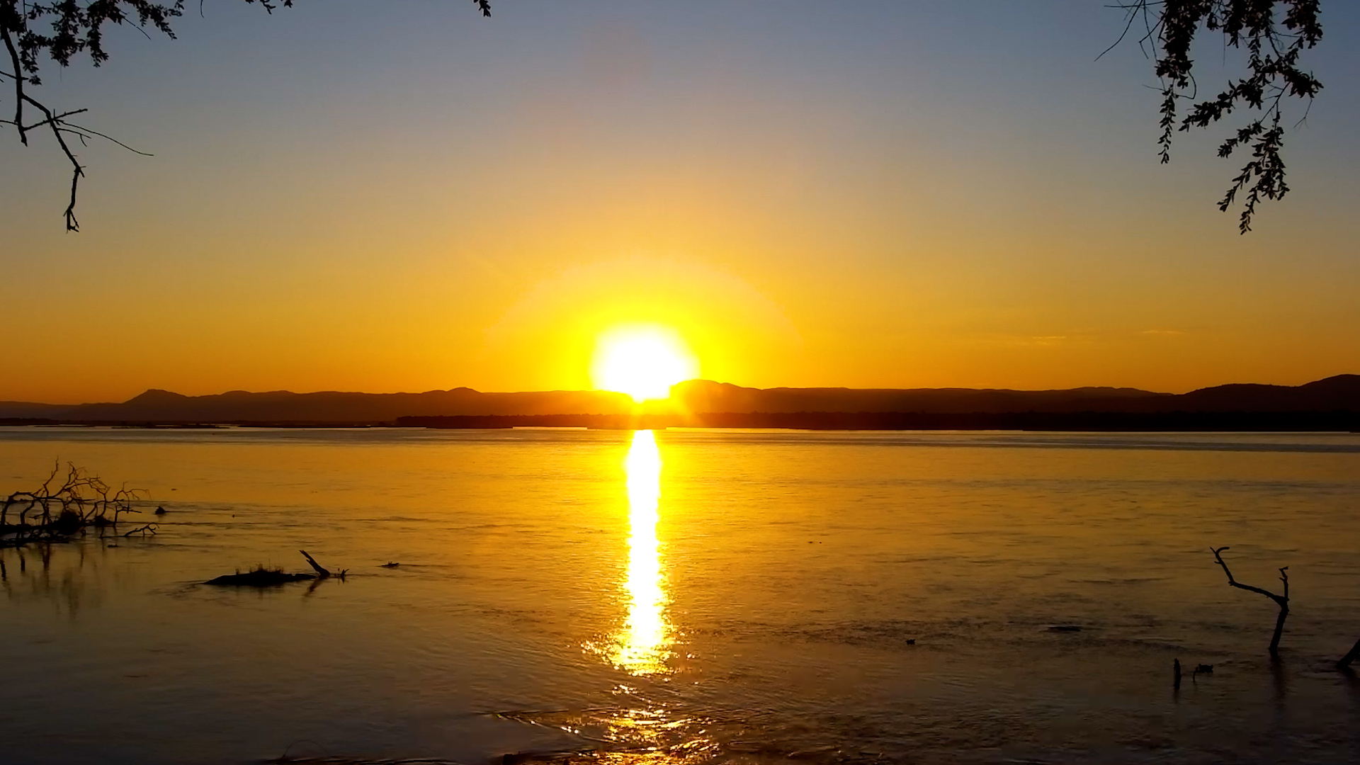 A Golden African Sunset in Fast Forward